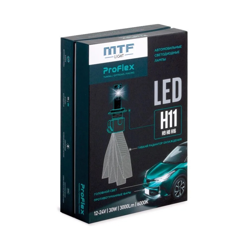 ������������ ����� MTF LIGHT ����� ProFLEX MAX H11/8/9/16, 6000K, 4500lm, 12-24V, 45W, NO FAN, 2��.