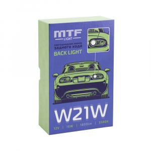 Светодиодная лампа MTF LIGHT серия BACK LIGHT в фонарь заднего хода, 12В,16Вт, 5000К, W21W, шт