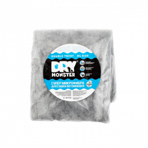 DOUBLE TWIST XL Микрофибра двухсторонняя для сушки Dry Monster, Серая