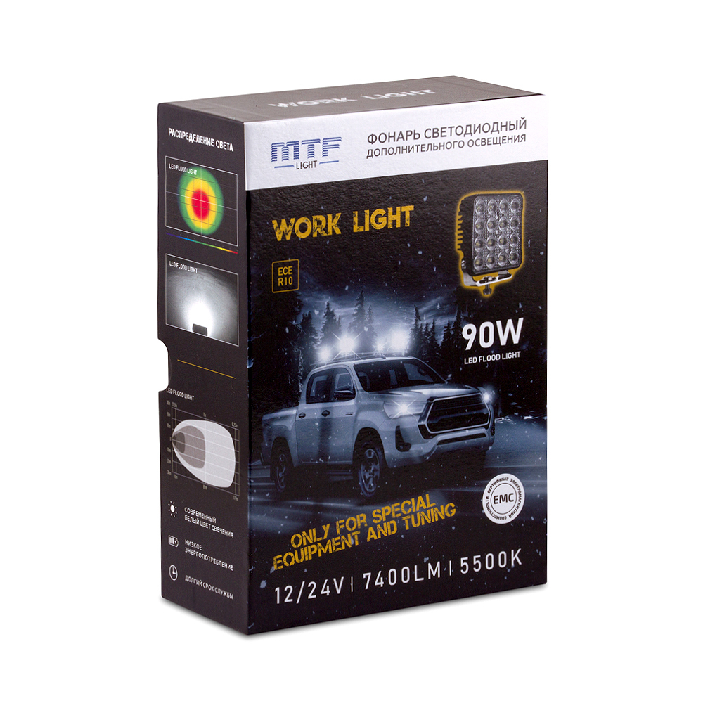 ������ ������������ MTF LIGHT ��������������� ��������� 12/24V, 90W, 7400lm, ECE R10, ����������, ��