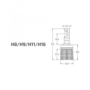 ������������ ����� MTF Light ����� ACTIVE NIGHT, H11/H8/H9/H16, 18W, 1750lm, 6000K, ��������. ���.: LAN11K6